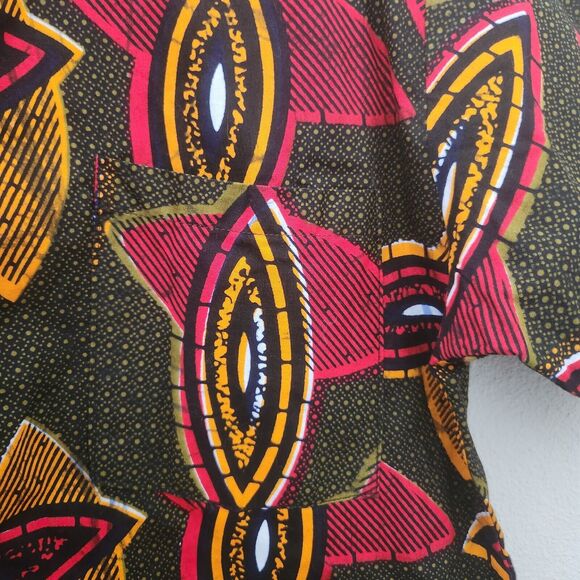 African Dashiki Shirt‎ Size Handmade in Kenya Men's Medium Cotton - Picture 5 of 7
